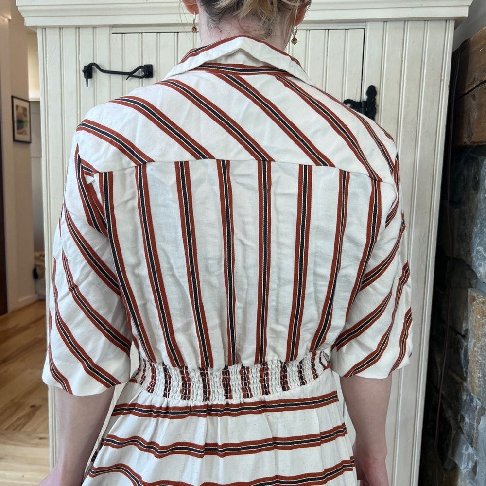 Maje Romala Rayure Stripe Shirt Dress size 4 - Picture 4 of 5